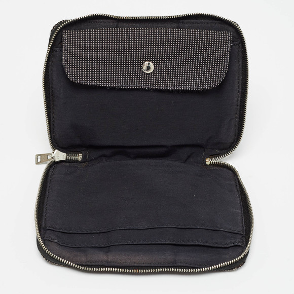 HERMES Grey Canvas Herline Zip Wallet - Picture 3 of 8